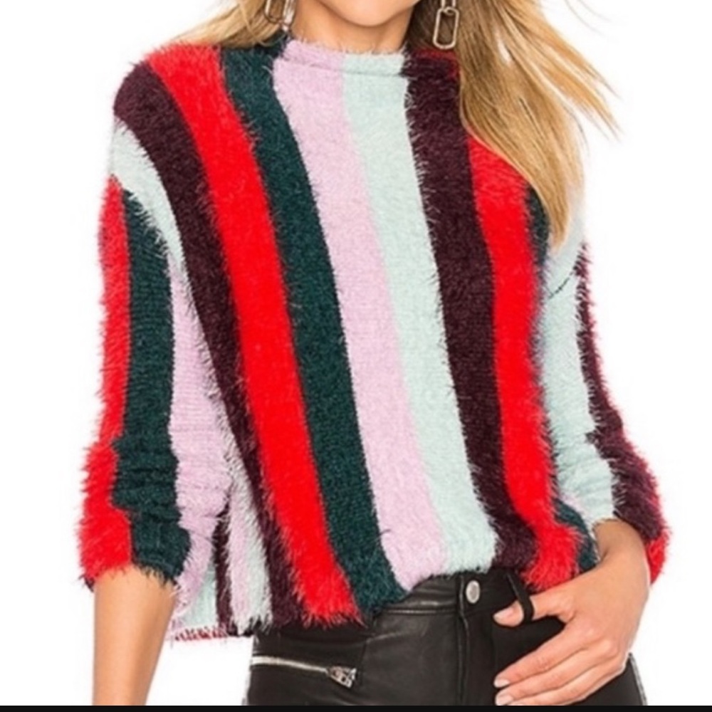 Striped Mock Neck Sweater in The Mad Hatter
BLANKNYC